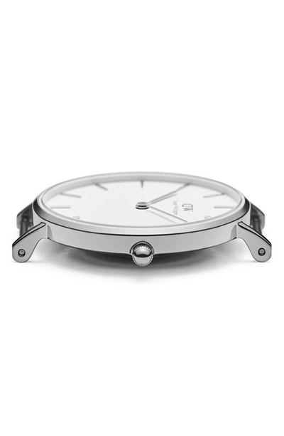 Shop Daniel Wellington Classic Petite Mesh Strap Watch, 32mm In Silver/white/silver