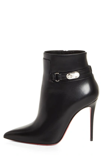Shop Christian Louboutin Lock So Kate Pointed Toe Bootie In Black