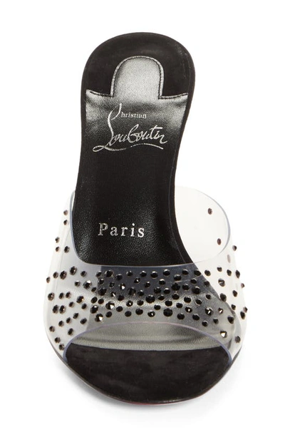 Shop Christian Louboutin Degramule Crystal Embellished Sandal In Black