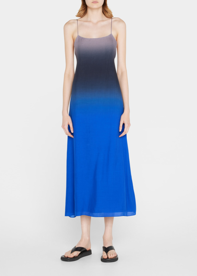 Shop The Row Kula Maxi Dress In Blue/black/lavend