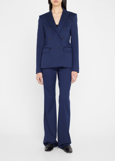 Shop Altuzarra Serge Tailored Flare Pants In Berry Blue