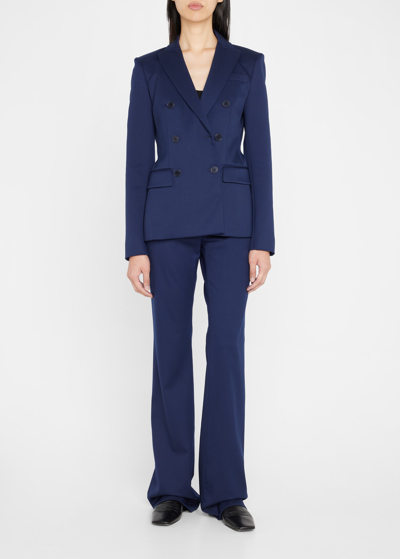 Shop Altuzarra Indiana Double-breasted Tailored Jacket In Berry Blue