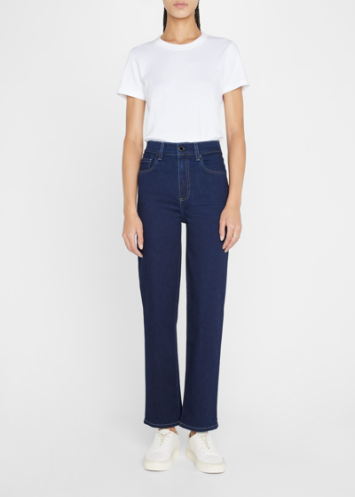 Shop Le Jean Sabine High-rise Straight Jeans In Rinse