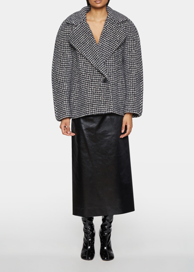 Shop Dries Van Noten Royal Oversize Short Coat In Black