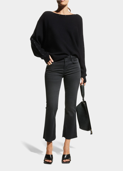 Shop Frame Le Crop Mini Boot Jeans In Kerry