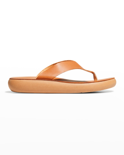 Shop Ancient Greek Sandals Chary's Leather Thong Sandals In All Tan