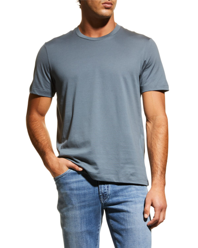 Shop Brioni Men's Crewneck T-shirt In Flannel