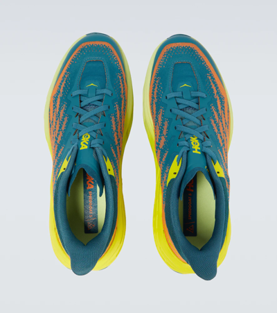 Shop Hoka One One Speedgoat 5 Running Shoes In Blue Coral / Evening
