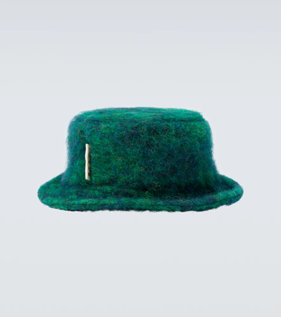 Marni Men's Gazebo Mohair-blend Bucket Hat In Gazebo