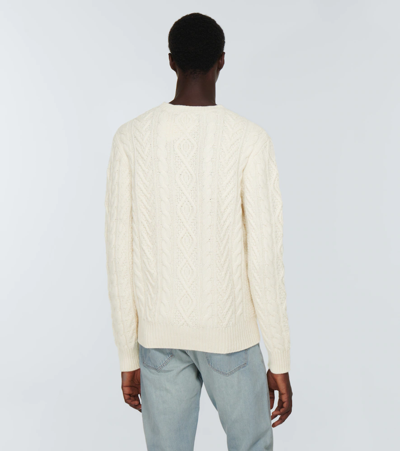 Shop Polo Ralph Lauren Cable-knit Wool And Cashmere Sweater In Andover Cream