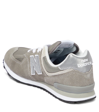 Shop New Balance 574 Suede Sneakers In Grey