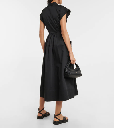 Shop Co Essentials Poplin Midi Dress In Black