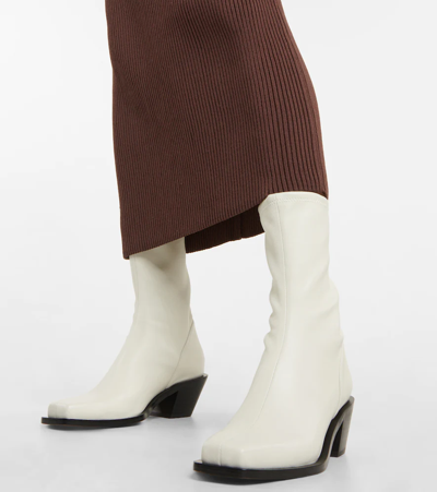 Shop Jonathan Simkhai Livvy Faux Leather Ankle Boots In Bone