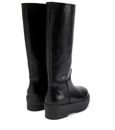 Gia Borghini Black Slip-on Boots With Platform In Black