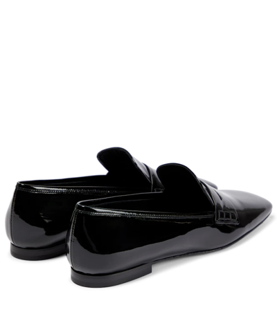 Shop Khaite Carlisle Patent Leather Loafers In Black