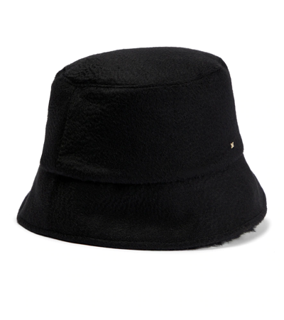 Shop Max Mara Fiducia Logo Bucket Hat In Nero
