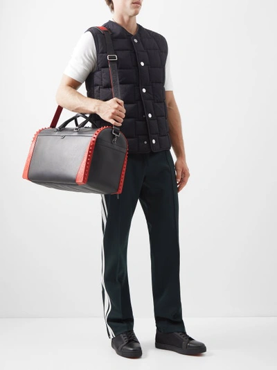 Christian Louboutin Men's Sneakender Leather Spike Duffel Bag