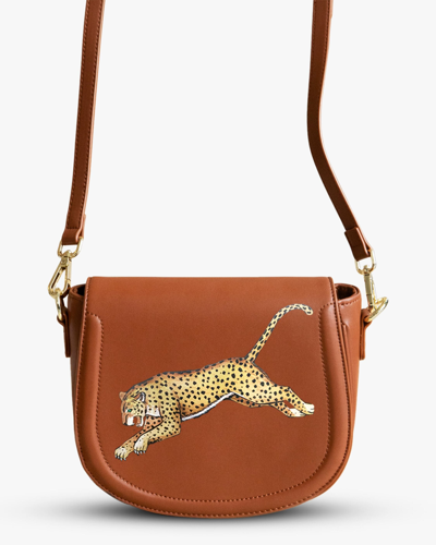 Shop Alepel Brown Leopard Bag | Leather