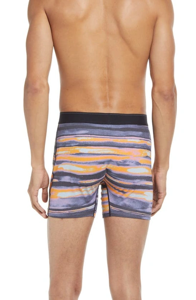 Saxx Quest Quick Dry Mesh Boxer Briefs In Multi Fog Bank Stripe