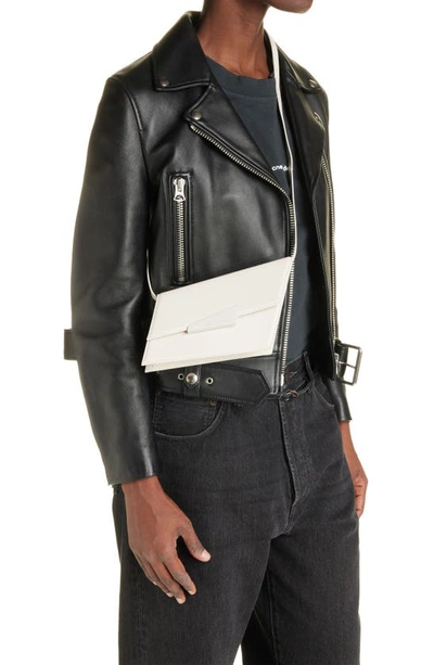 Shop Acne Studios Micro Distortion Leather Shoulder Bag In White