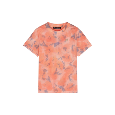 Shop Acne Studios Kids Nash Tie-dye Cotton T-shirt In Multicoloured
