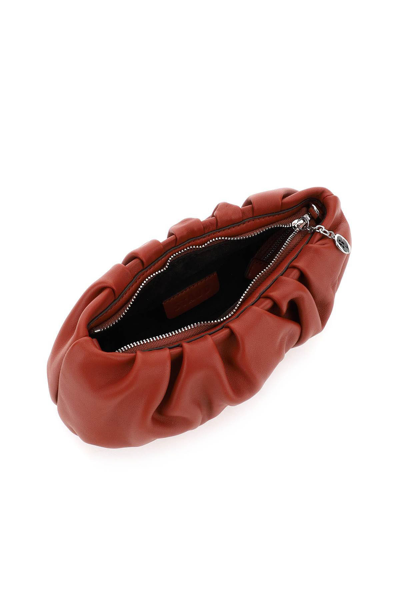 Shop Staud Leather Bean Bag In Red