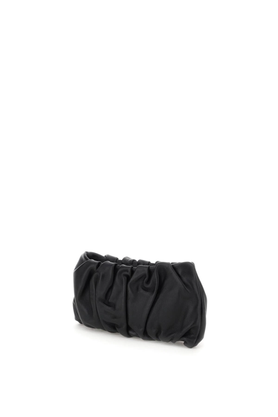 Shop Staud Leather Bean Bag In Black