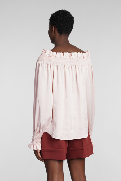 See By Chloé Elasticated Off-shoulder Blouse In Beige | ModeSens