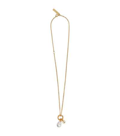 Shop Burberry Gold-plated Pearl Necklace