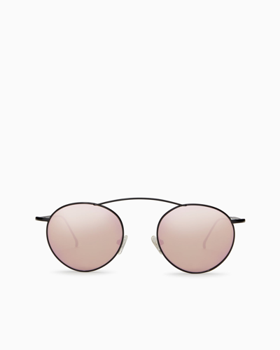Shop Ramy Brook Tulum Round Sunglasses In Mirrored Pink