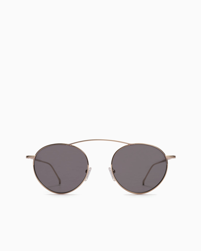 Shop Ramy Brook Tulum Round Sunglasses In Solid Smoke