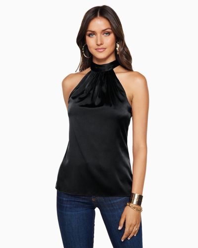 Shop Ramy Brook Lori High Neck Tank Top In Black