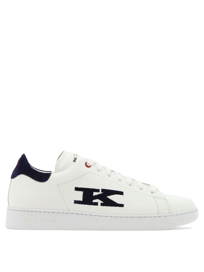 Shop Kiton Men's White Other Materials Sneakers
