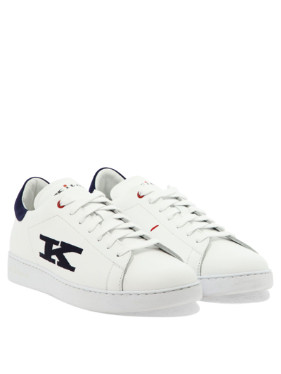 Shop Kiton Men's White Other Materials Sneakers