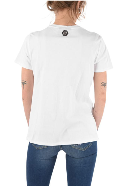 Shop Philipp Plein Women's White Other Materials T-shirt