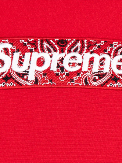 Supreme, Shirts, Supreme Red Bandana Box Logo Hoodie