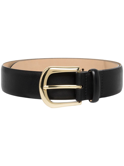 Shop B-low The Belt Kennedy Thin Leather Belt In Schwarz