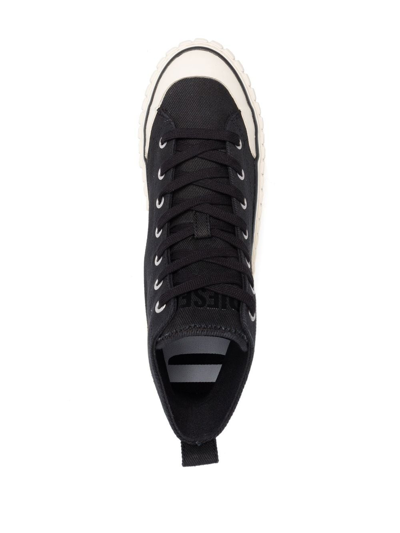 Shop Diesel Chunky-sole High-top Sneakers In Black