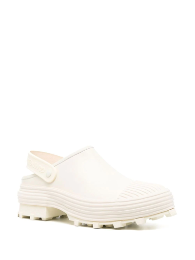 Shop Camperlab Leather Slingback Clogs In White