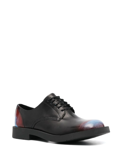 Camperlab Distressed-effect Leather Lace-up Shoes In Black