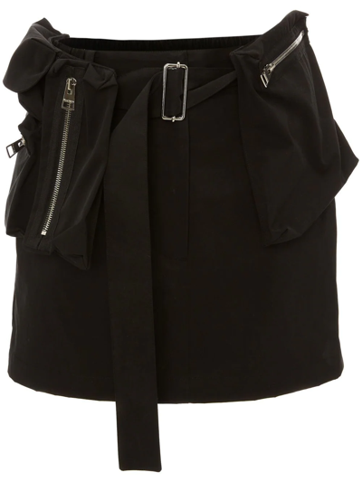 Shop Jw Anderson Zip-detail Miniskirt In Schwarz