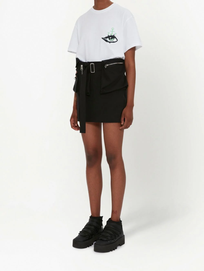 Shop Jw Anderson Zip-detail Miniskirt In Schwarz