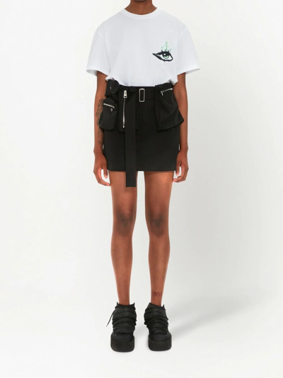 Shop Jw Anderson Zip-detail Miniskirt In Schwarz