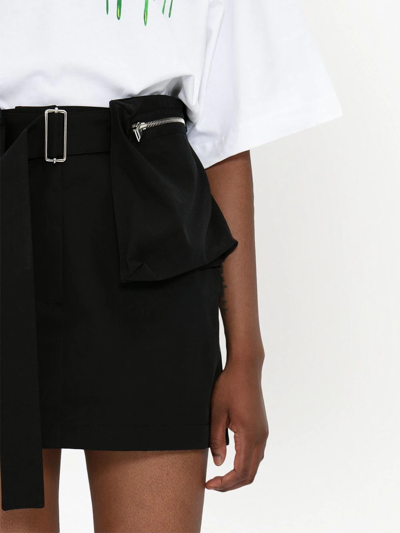 Shop Jw Anderson Zip-detail Miniskirt In Schwarz