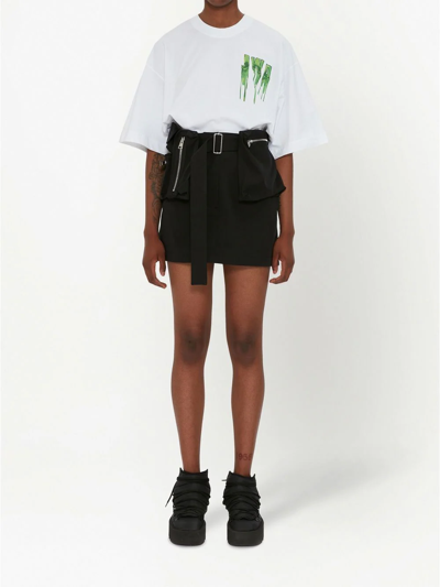 Shop Jw Anderson Slime Logo-print Oversized T-shirt In Weiss