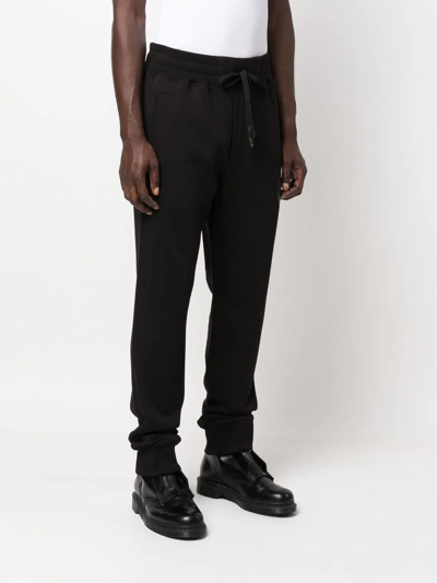 Shop Versace Jeans Couture Cotton Logo-print Track-pants In Black