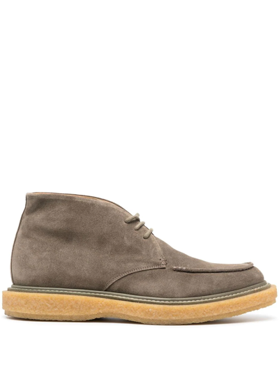 Officine Creative Bullet Suede-leather Desert Boots In Grün