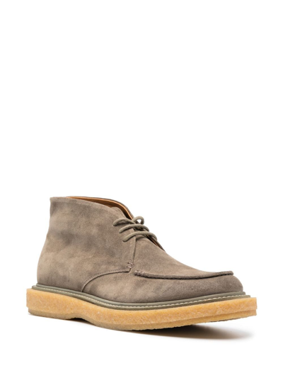 Officine Creative Bullet Suede-leather Desert Boots In Grün