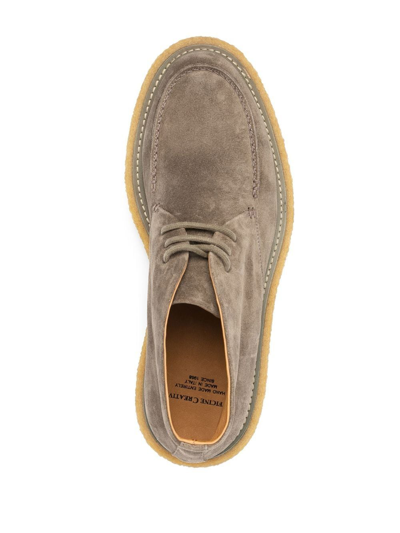 Officine Creative Bullet Suede-leather Desert Boots In Grün