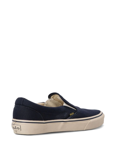 Polo Ralph Lauren Keaton Polo Bear Slip-on Sneakers In Black